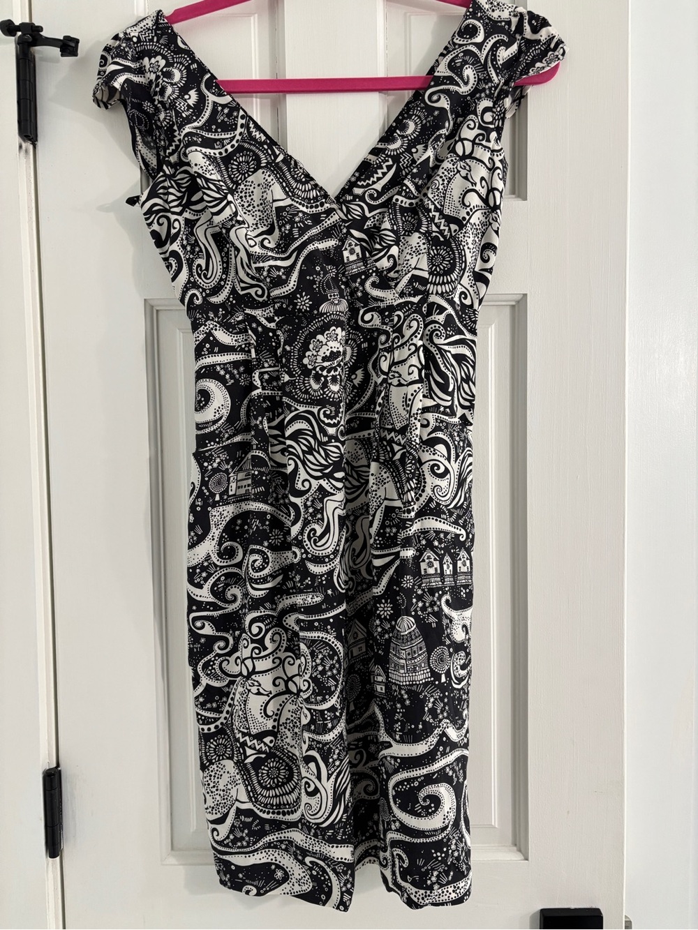 Moulinette Soeurs Print V-Neck Dress - Size 0